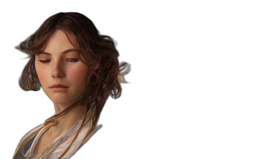 face, hair, jewelry, crown transparent PNG cut-out