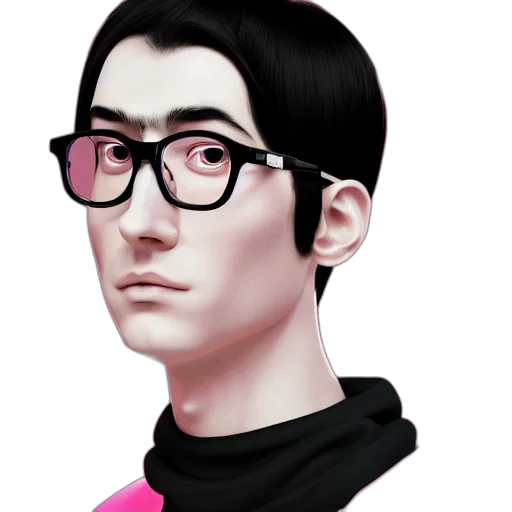 staff, face, jacket, 3d render transparent PNG cut-out