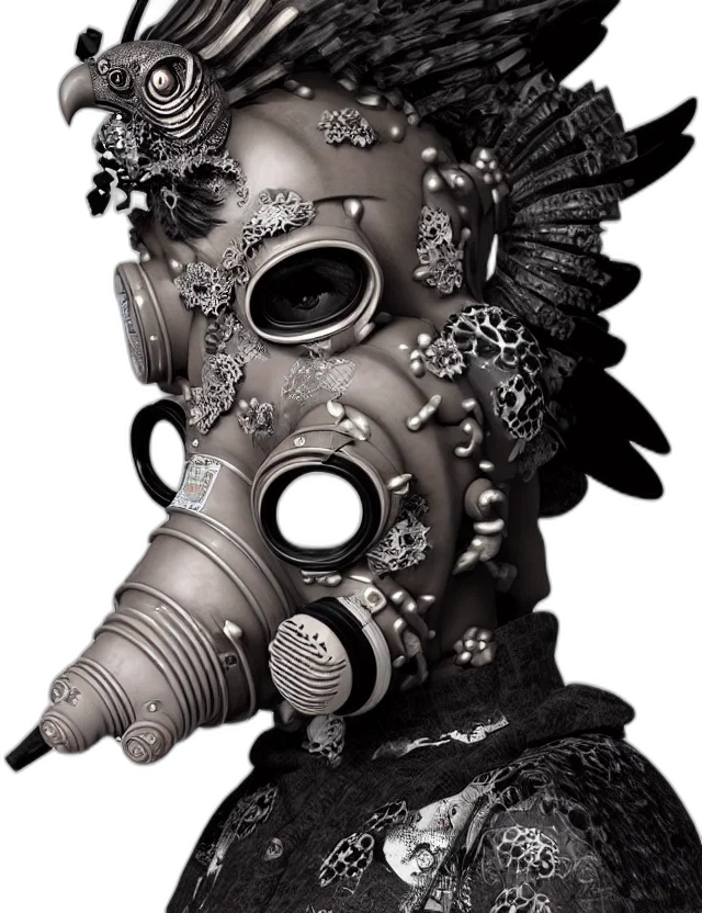 mask, face, concept art, cyberpunk transparent PNG cut-out