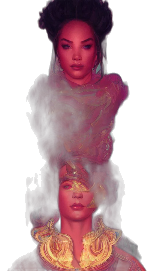 mask, face, creature, vaporwave transparent PNG cut-out