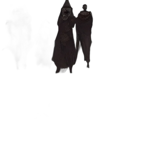 dress, mask, staff, jacket, concept art, pixel art, 3d render, comic book art transparent PNG cut-out