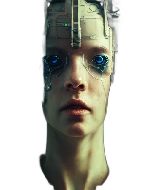 robot, face, mask, creature transparent PNG cut-out