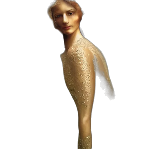 dress, staff, hair, creature, 3d render, concept art, photorealistic, fantasy art transparent PNG cut-out