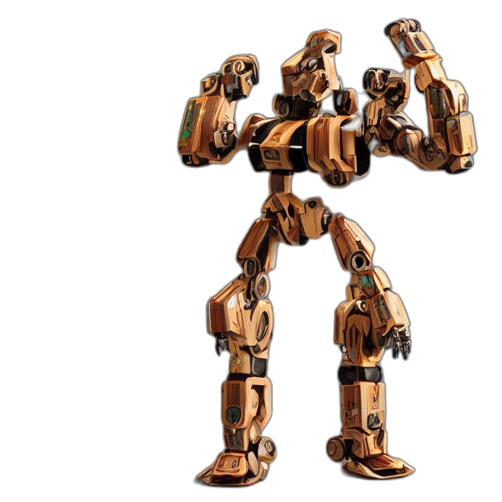 robot, weapon, 3d render, concept art transparent PNG cut-out