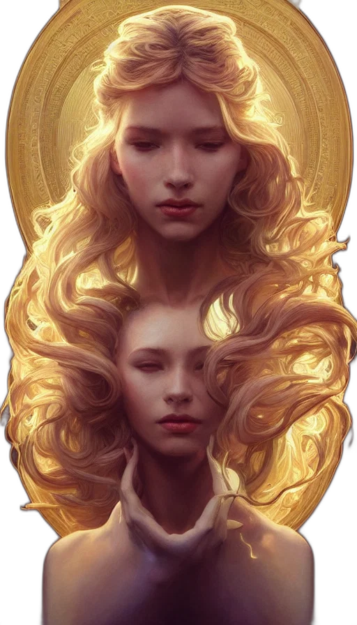 crown, face, hair, fantasy art transparent PNG cut-out
