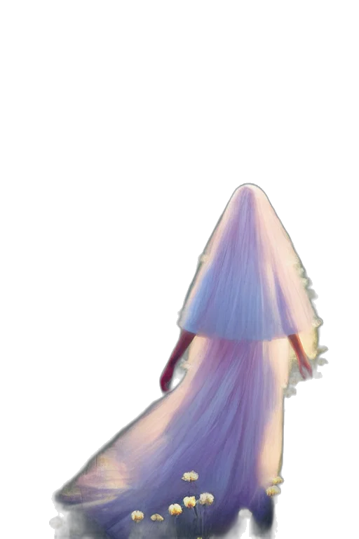 dress, hair, crown, hat, concept art, vaporwave, watercolor, 3d render transparent PNG cut-out