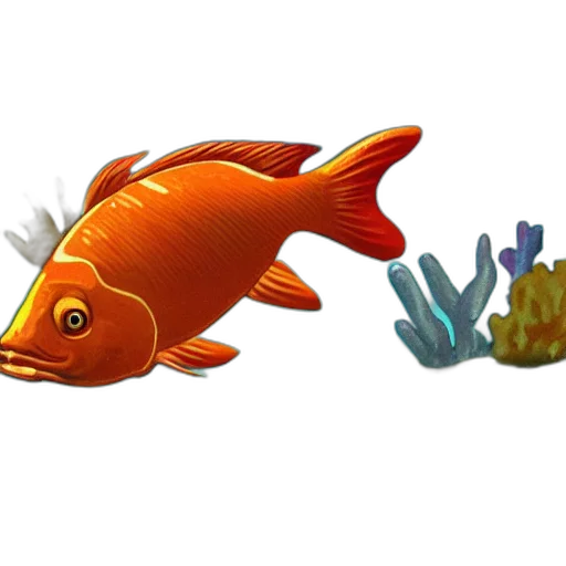 animal, crown, concept art, 3d render, pixel art, photorealistic, underwater, fantastic transparent PNG cut-out
