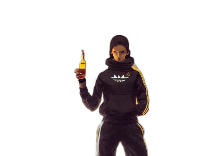 jacket, bottle, 3d render, concept art transparent PNG cut-out