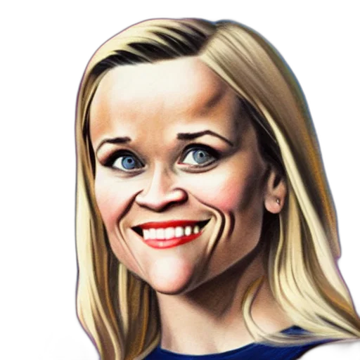 face, cartoon, photorealistic, reese transparent PNG cut-out