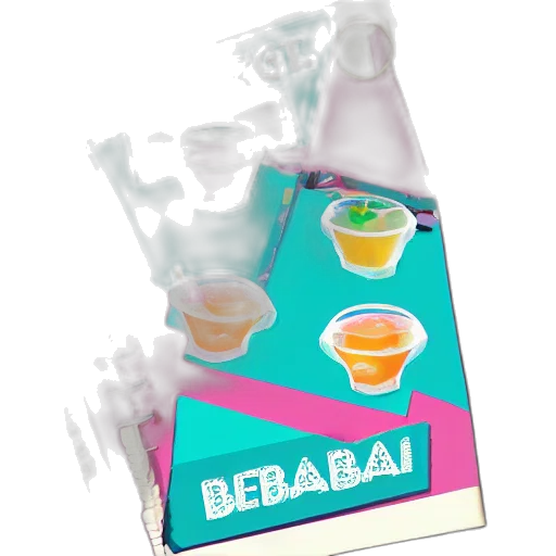bottle, 3d render, vaporwave, concept art, photorealistic, scrapbook, college, poster transparent PNG cut-out