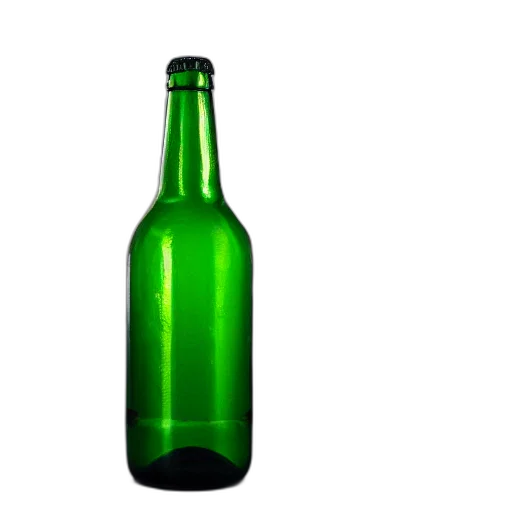 bottle, weapon, jacket, food, 3d render, photorealistic, green, empty transparent PNG cut-out