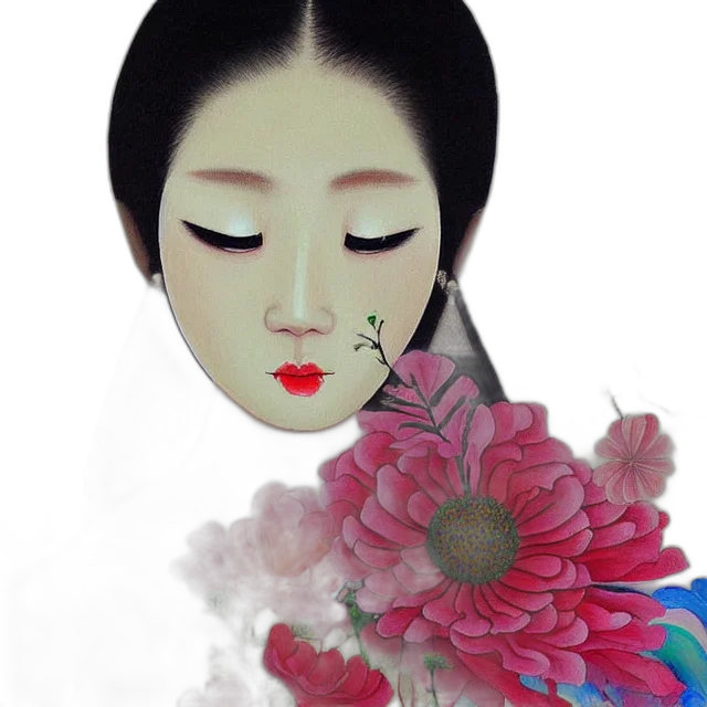 flower, jewelry, mask, face transparent PNG cut-out