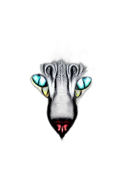 mask, creature, dragon, animal, fantasy art, concept art, watercolor, photorealistic transparent PNG cut-out