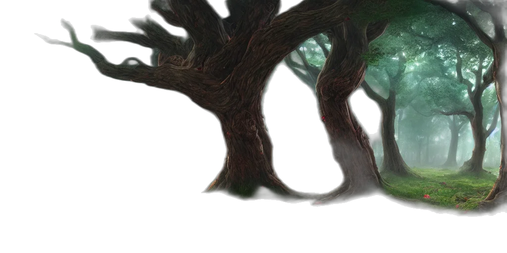 tree, dragon, creature, hair transparent PNG cut-out