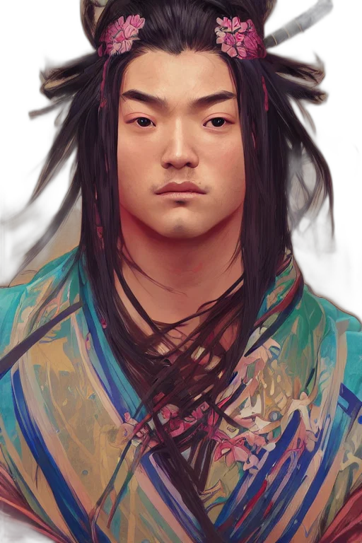 face, hair, staff, dragon transparent PNG cut-out