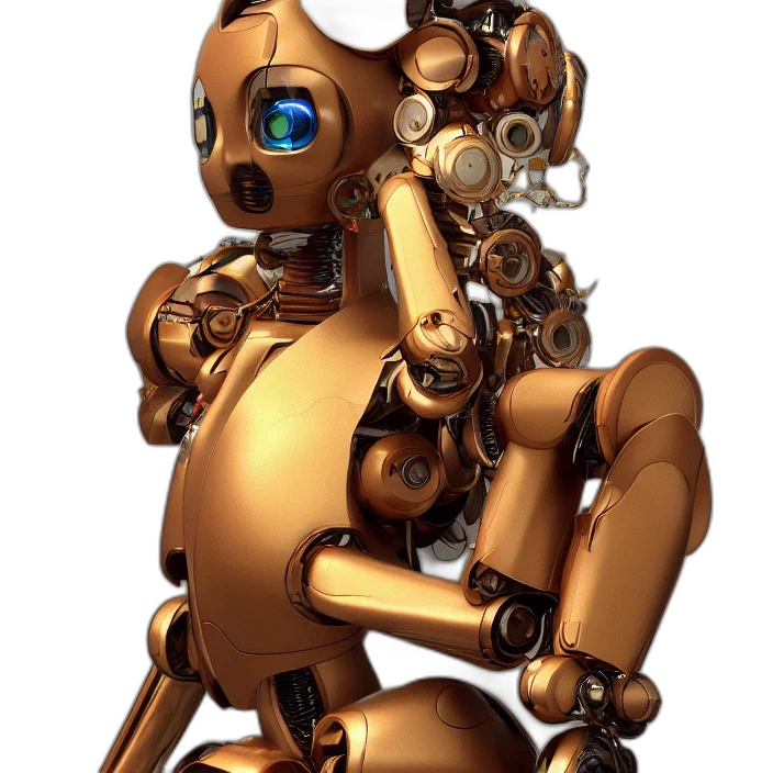 robot, animal, concept art, 3d render transparent PNG cut-out