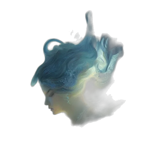hair, mask, dragon, face, concept art, fantasy art, watercolor, photorealistic transparent PNG cut-out