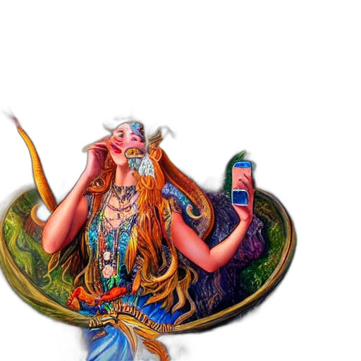 jewelry, staff, dragon, fantasy art transparent PNG cut-out