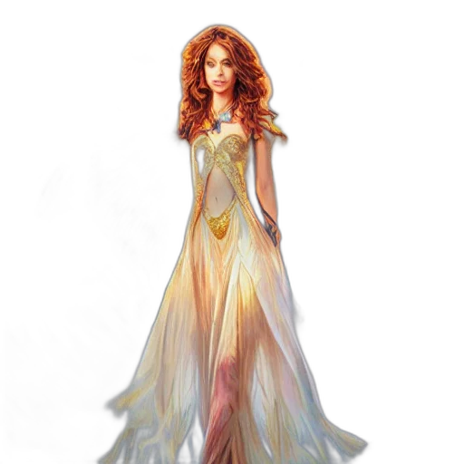 dress, fantasy art, concept art, pixel art transparent PNG cut-out