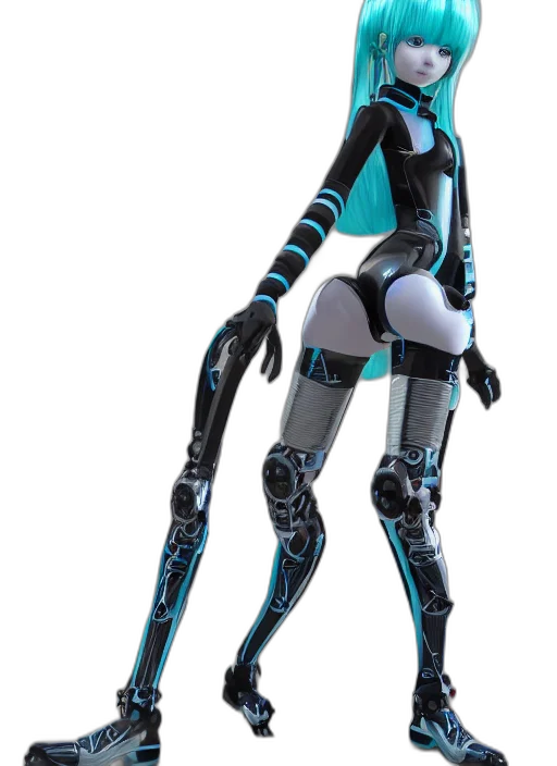 robot, staff, cyberpunk, concept art transparent PNG cut-out