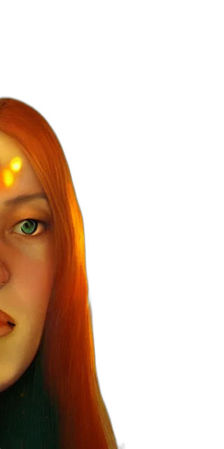 face, jewelry, 3d render, concept art, photorealistic, fantasy art, neon lights, fire transparent PNG cut-out