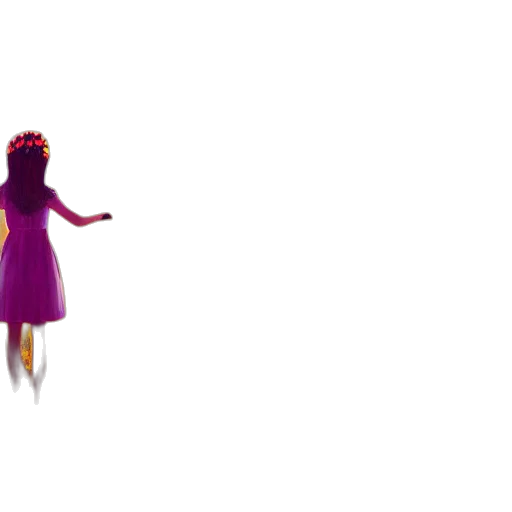 dress, crown, staff, robot transparent PNG cut-out