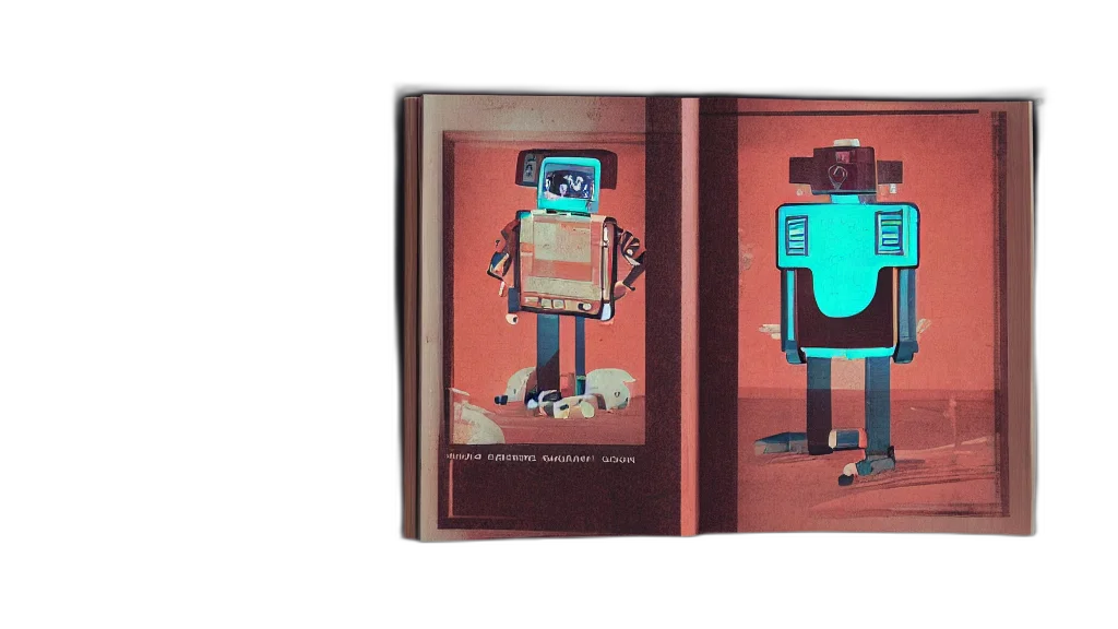 robot, concept art, 3d render, pixel art transparent PNG cut-out