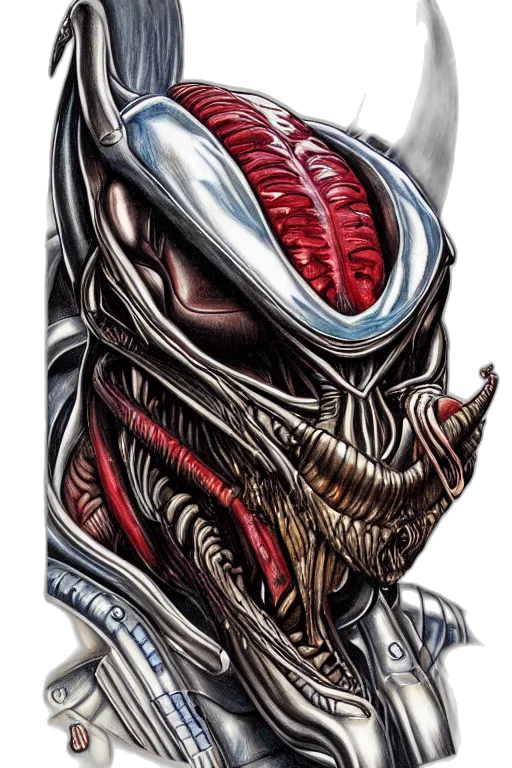 creature, mask, face, dragon, comic book art, concept art, fantasy art, photorealistic transparent PNG cut-out