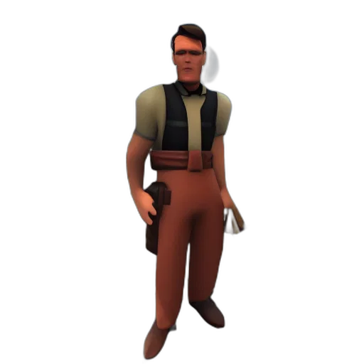 staff, jacket, robot, animal, 3d render, pixel art, concept art, cartoon transparent PNG cut-out