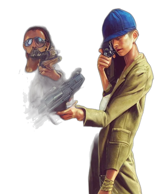 weapon, concept art, comic book art, pixel art transparent PNG cut-out