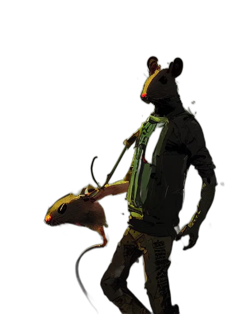 animal, jacket, staff, mask transparent PNG cut-out