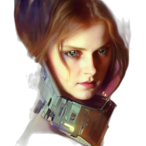robot, face, weapon, staff transparent PNG cut-out