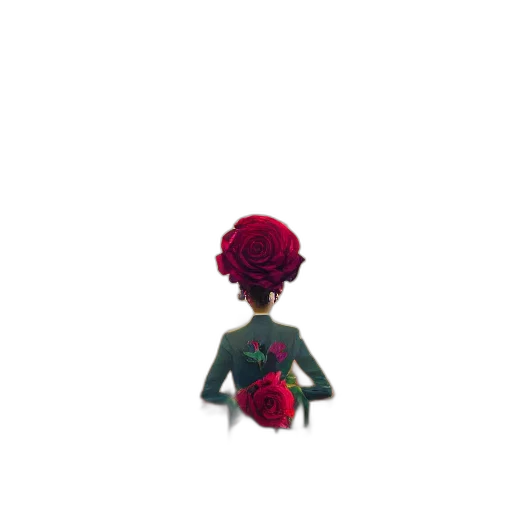dress, crown, jacket, hair, 3d render, pixel art, concept art, cartoon transparent PNG cut-out