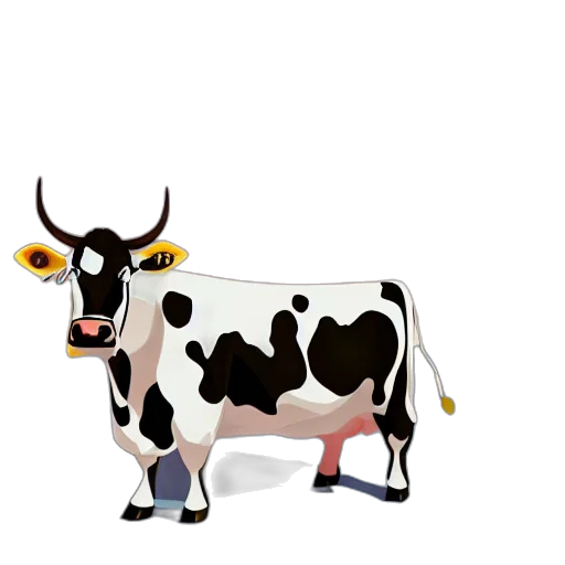 animal, concept art, pixel art, 3d render, photorealistic, cow, moon, trending transparent PNG cut-out