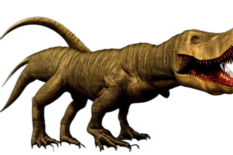 creature, animal, dragon, concept art, 3d render, photorealistic, rex, tyrannosaurus transparent PNG cut-out