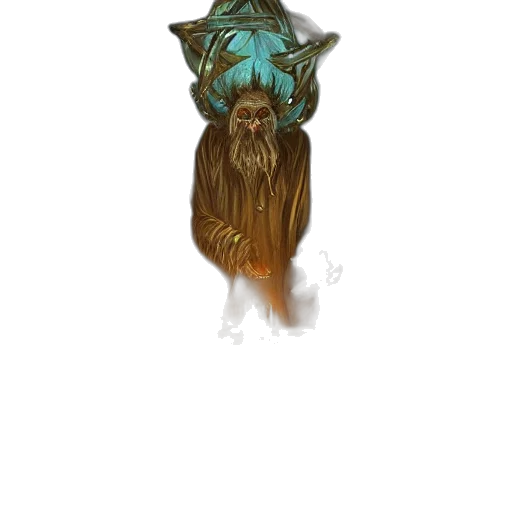 mask, staff, creature, face, fantasy art, concept art, pixel art, watercolor transparent PNG cut-out