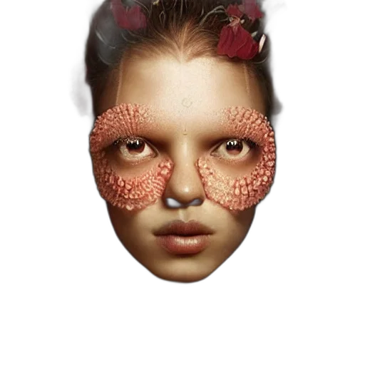 mask, face, creature, jewelry, photorealistic, concept art, fantasy art, 3d render transparent PNG cut-out