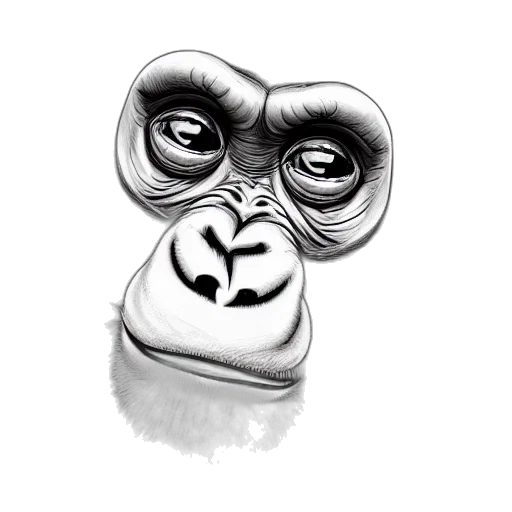 mask, face, creature, animal, concept art, cartoon, pencil sketch, comic book art transparent PNG cut-out
