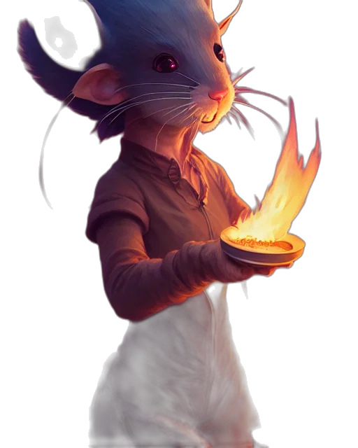 staff, animal, creature, mask, concept art, fantasy art, 3d render, photorealistic transparent PNG cut-out