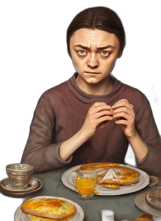 food, face, oil painting, concept art transparent PNG cut-out