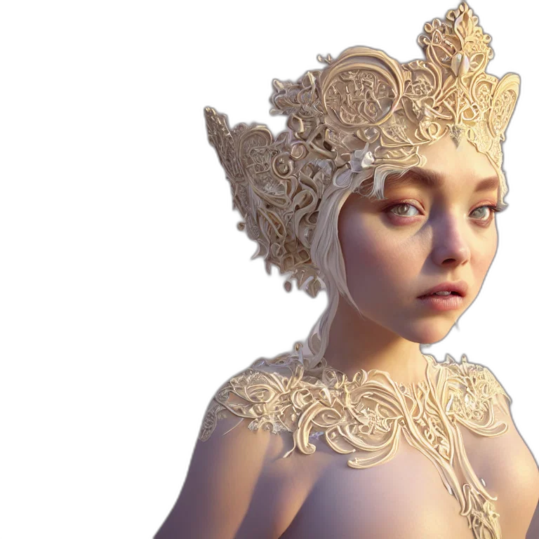 crown, hat, 3d render, fantasy art, photorealistic, concept art, golden, pastel transparent PNG cut-out