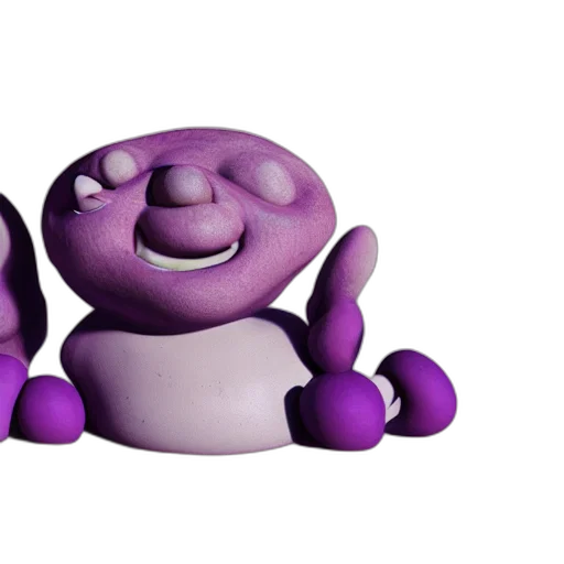 creature, robot, animal, 3d render, concept art, photorealistic, cartoon, purple transparent PNG cut-out
