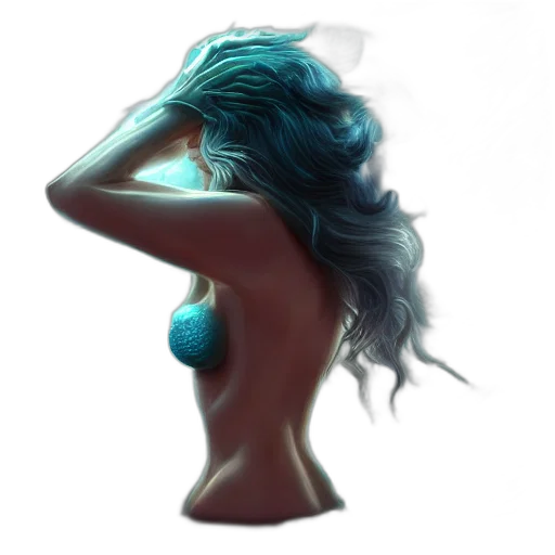 hair, dress, crown, creature transparent PNG cut-out