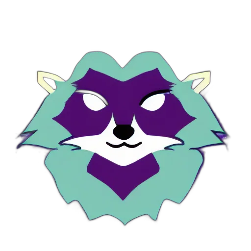 staff, animal, creature, mask, vaporwave, pixel art, concept art, fantasy art transparent PNG cut-out