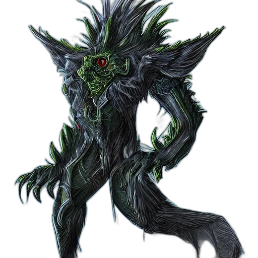 creature, dragon, mask, staff, concept art, fantasy art, 3d render, watercolor transparent PNG cut-out