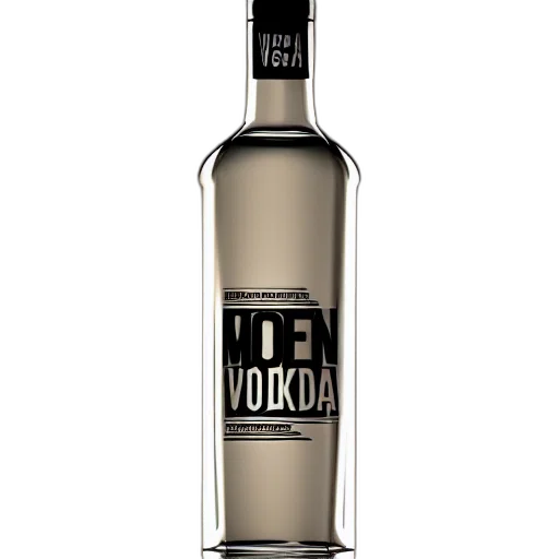 bottle, 3d render, vodka, modern transparent PNG cut-out