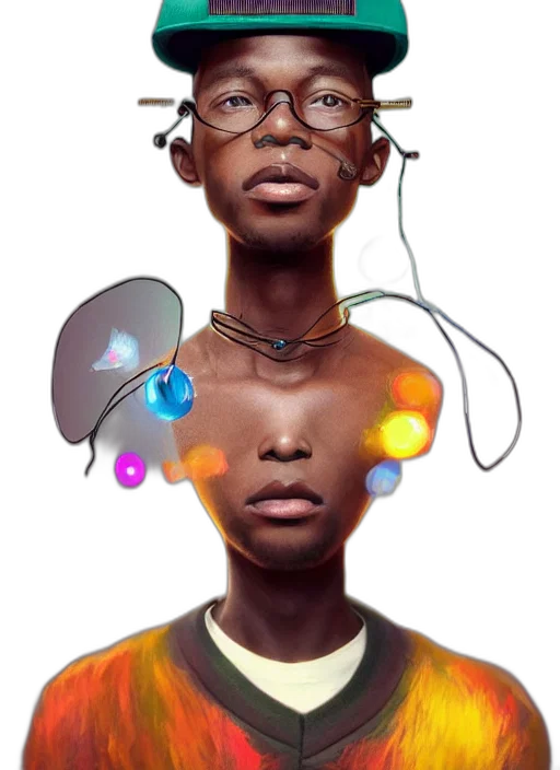 face, jewelry, crown, mask, concept art, photorealistic, cyberpunk, fantasy art transparent PNG cut-out