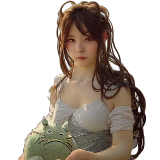 dragon, dress, creature, photorealistic, fantasy art, 3d render, concept art, underwater transparent PNG cut-out