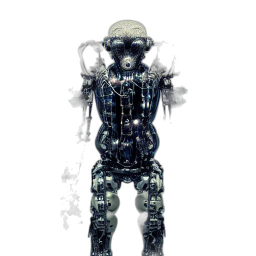 robot, creature, mask, animal, concept art, 3d render, cyberpunk, pixel art transparent PNG cut-out