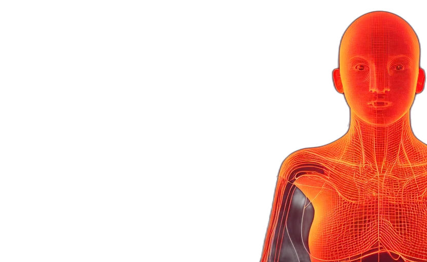 robot, mask, 3d render, human transparent PNG cut-out